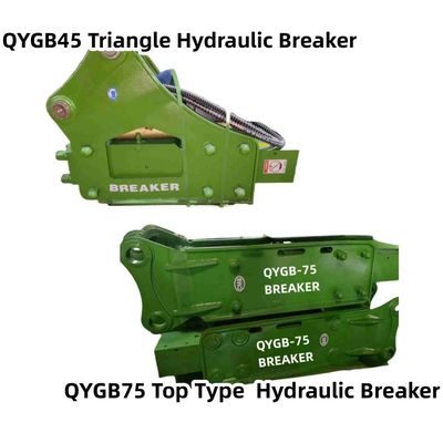 Tipo superior / Triángulo de martillo de rotor hidráulico QYGB75 75 Chisel traje 6.0-8.0 toneladas