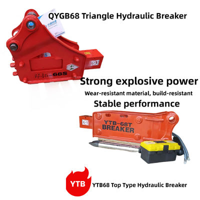 YTB68 Tipo superior / Triángulo de rompecabezas hidráulicos Martillo 68 Chisel para excavadora de 4-8 toneladas