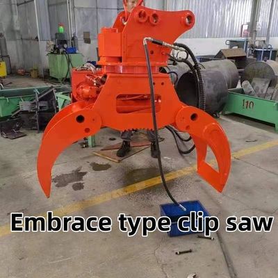 Excavadora hidráulica grabador máquina de poda de árboles sostener clip para el corte de árboles