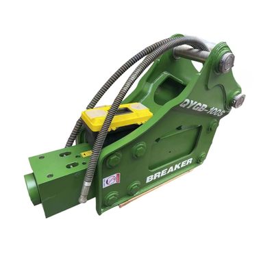 Martillo de rotor hidráulico triángulo QYGB100 100MM Chisel para excavadora de 10-16 toneladas