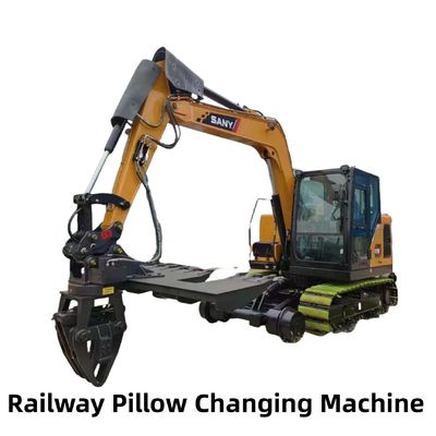 Excavadora modificada para el cambio de sleeper ferroviario